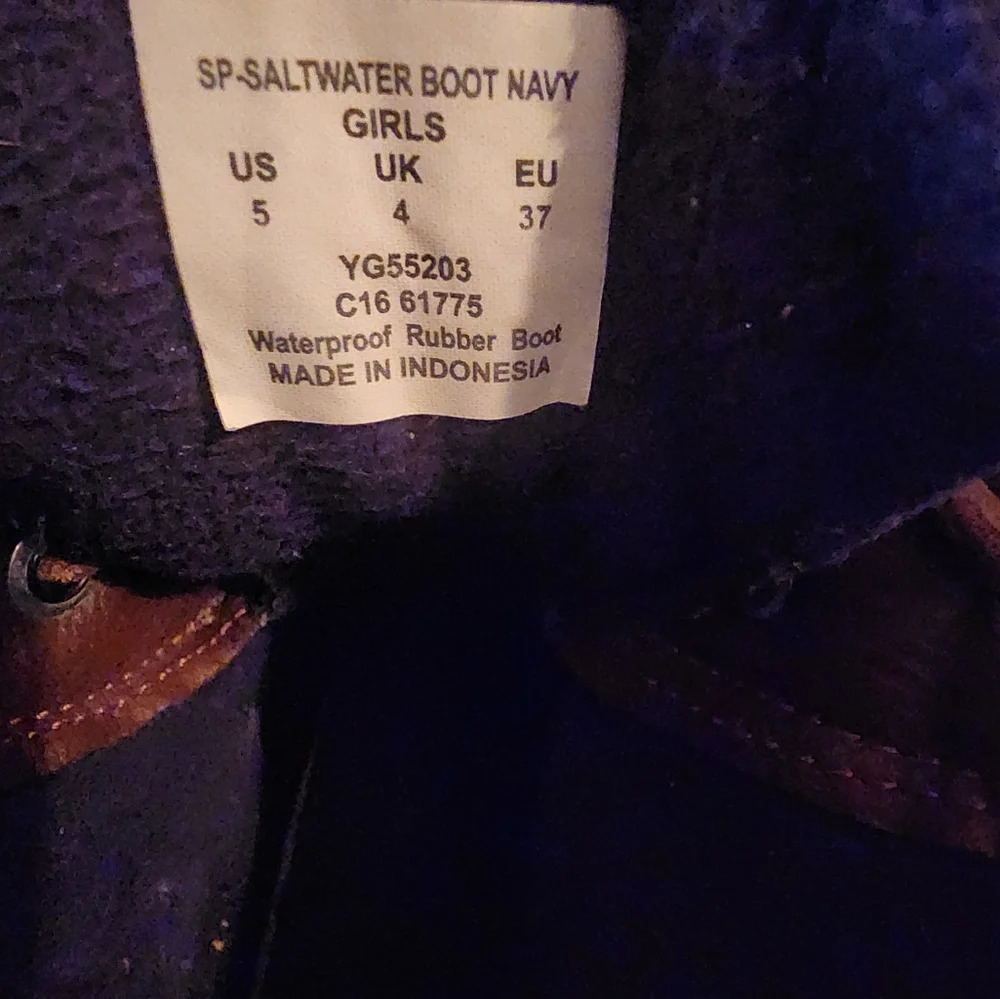 SPERRY TOPSIDER YG55203 BROWN SALTWATER DUCK BOOT Gorpcore women 6.5 Fisherman - Picture 7 of 7